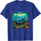 Dolphin Marine Motif Dolphin Lover Sea Ocean Animal T-Shirt - T-Shirt | Royal