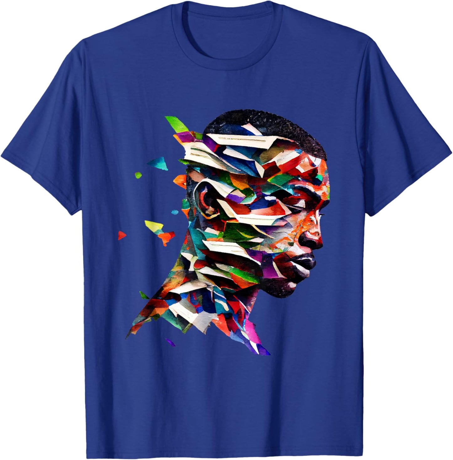 Black Man African Abstract Art Colorful Painting Melanin Fun T-Shirt - T-Shirt | Royal