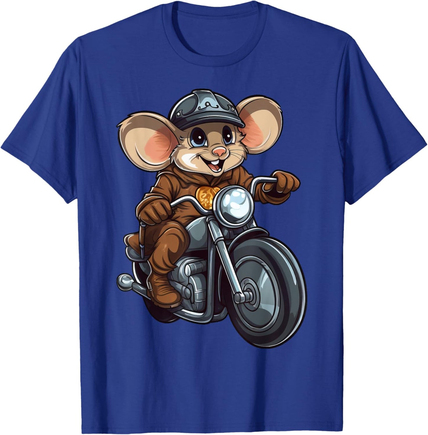 Mice Motorcycle / Motorcyclist Mouse T-Shirt - T-Shirt | Royal