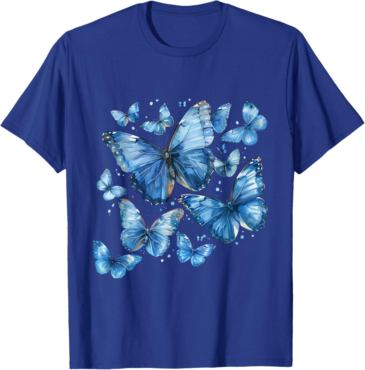 Blue Butterfly gardening Lepidoptera Lover Entomologist T-Shirt - T-Shirt | Royal