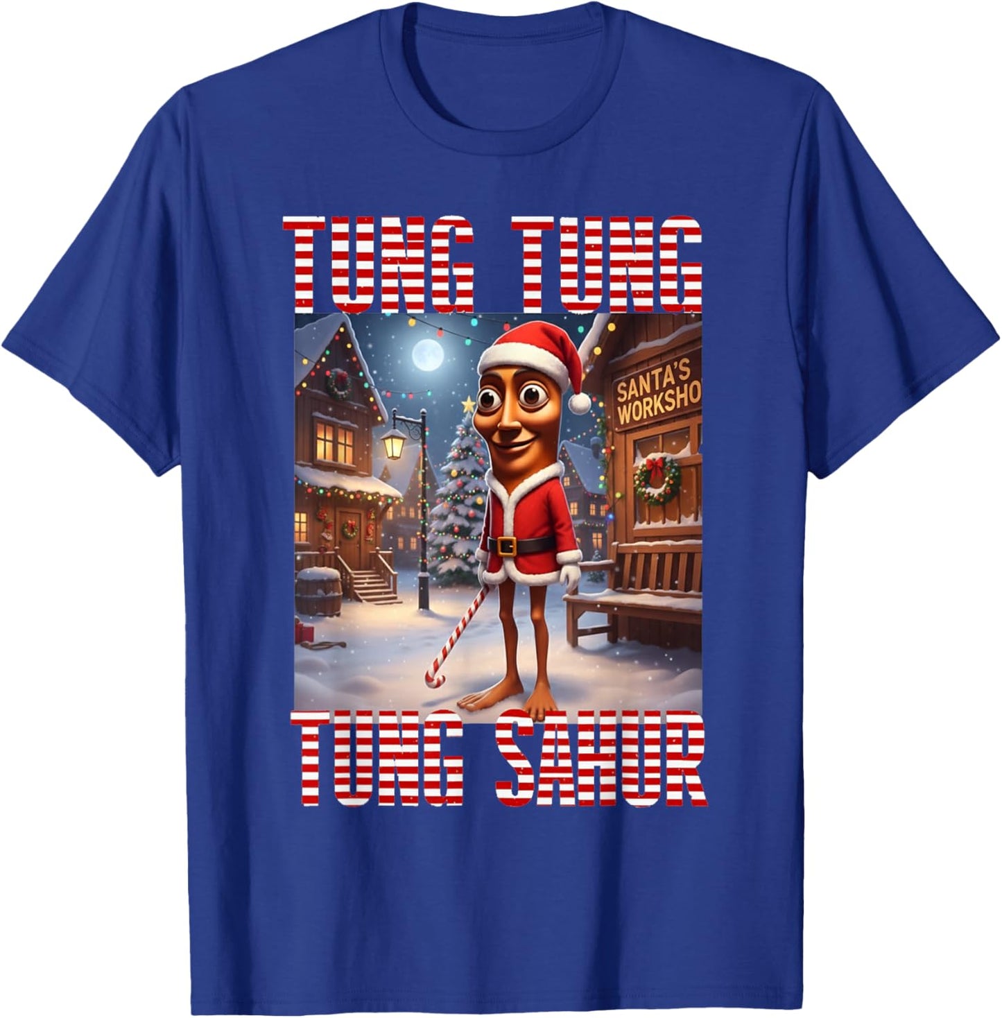 Tung Tung Tung Sahur - Merry Christmas Xmas Brainrot T-Shirt - T-Shirt | Royal