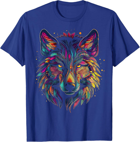 Wolf Art - Animal Lovers Animal W T-Shirt - T-Shirt | Royal