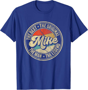 Retro Mike Name Saying Funny Mike T-Shirt - T-Shirt | Royal