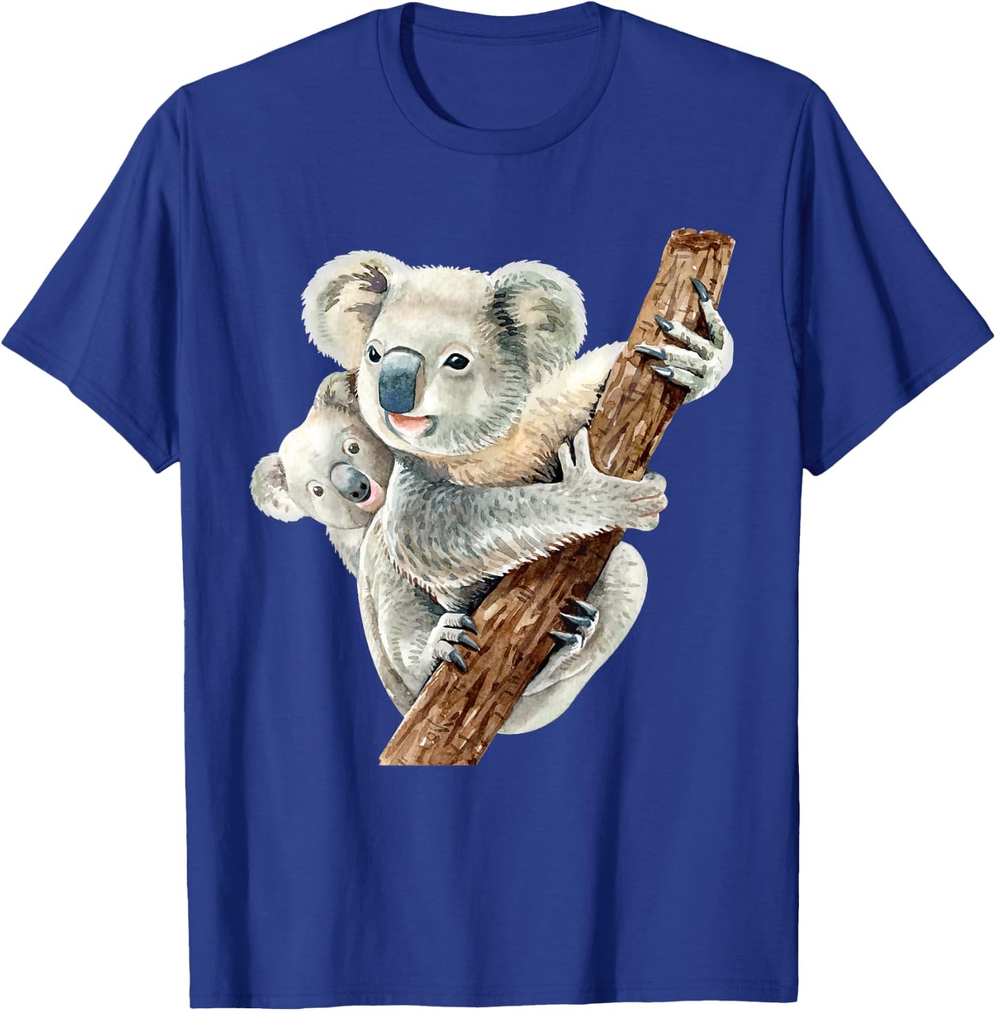 Cute Koala Bear and Baby Realistic Watercolor T-Shirt - T-Shirt | Royal