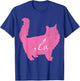 la/ Comma la/Comma la in A Pink Cat Silhouette Women Girls Kids T-Shirt - T-Shirt | Royal