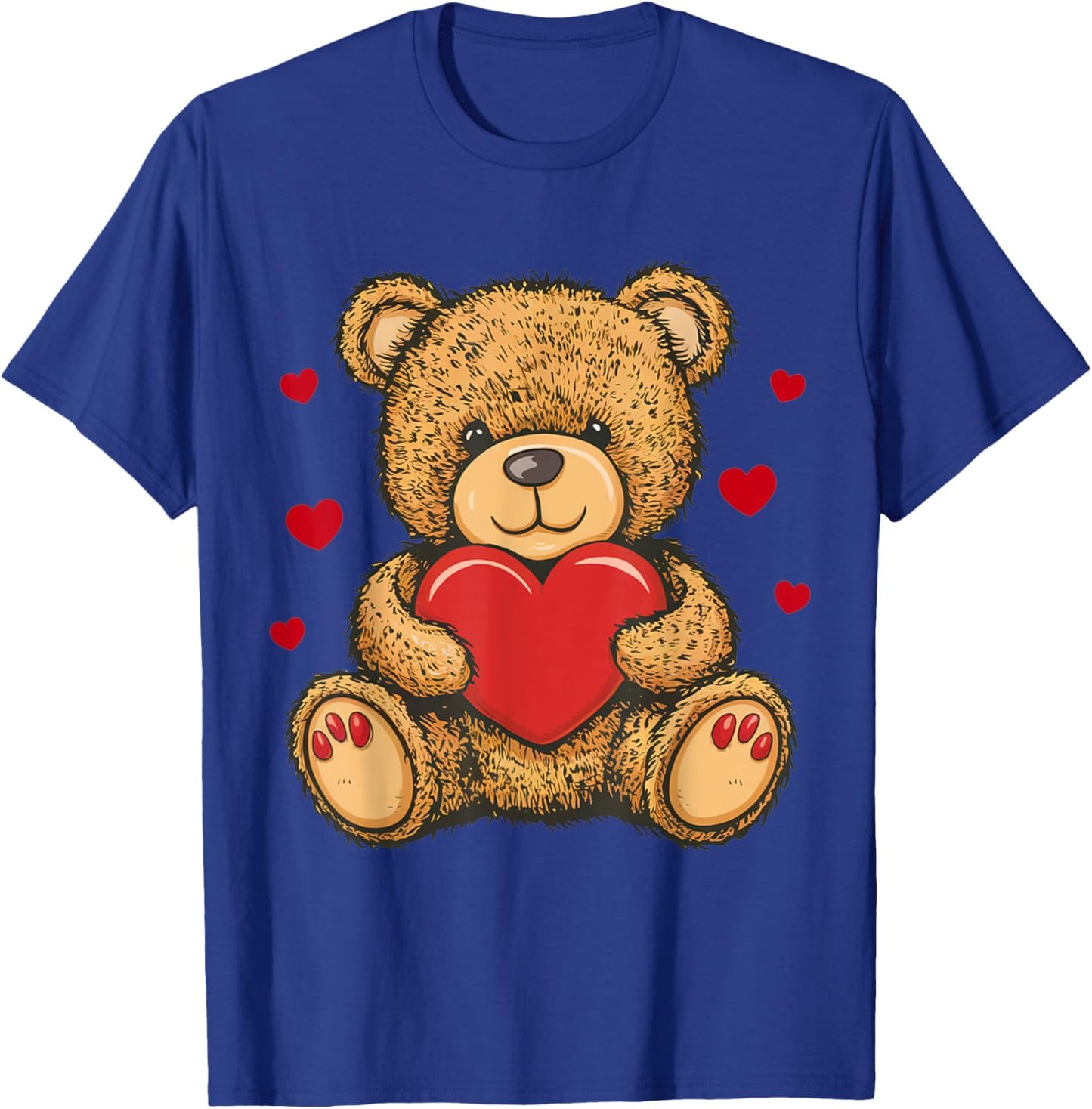 Adorable Teddy Bear with Heart- Love plushie T-Shirt - T-Shirt | Royal