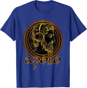 Apollo Greek God Music Lover Gamer Greece Mythology T-Shirt - T-Shirt | Royal
