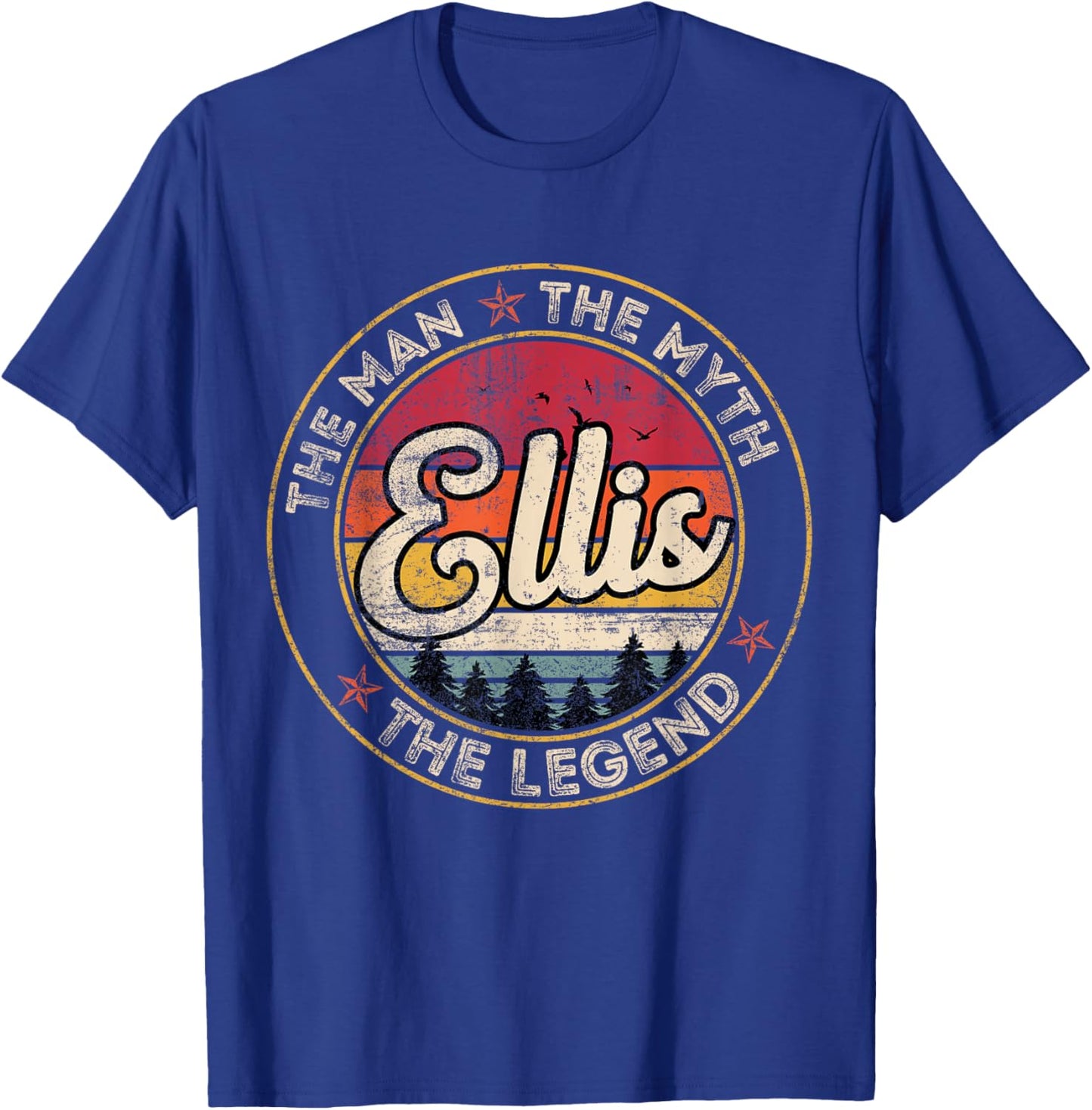 Ellis The Man The Myth The Legend Personalized Name T-Shirt - T-Shirt | Royal