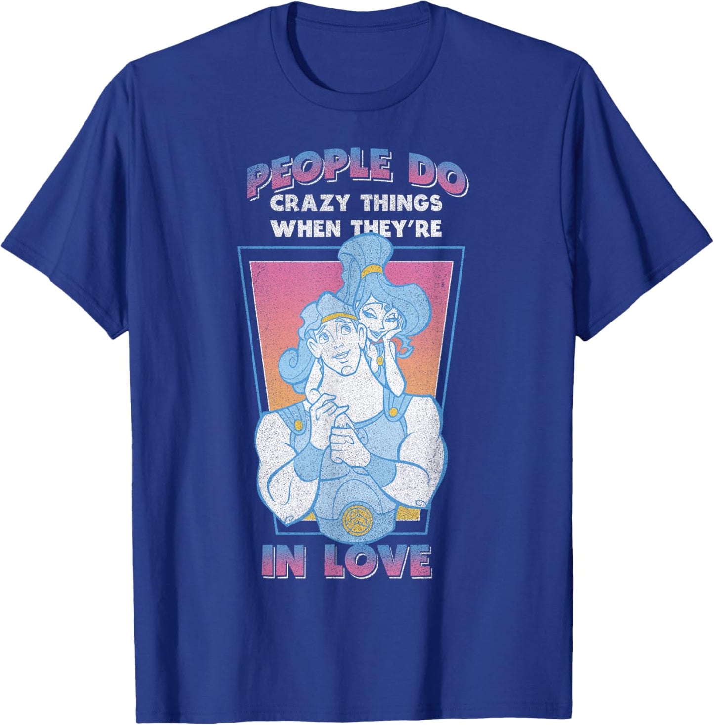 Disney Hercules Valentine's Day Vintage Megara in Love T-Shirt - T-Shirt | Royal