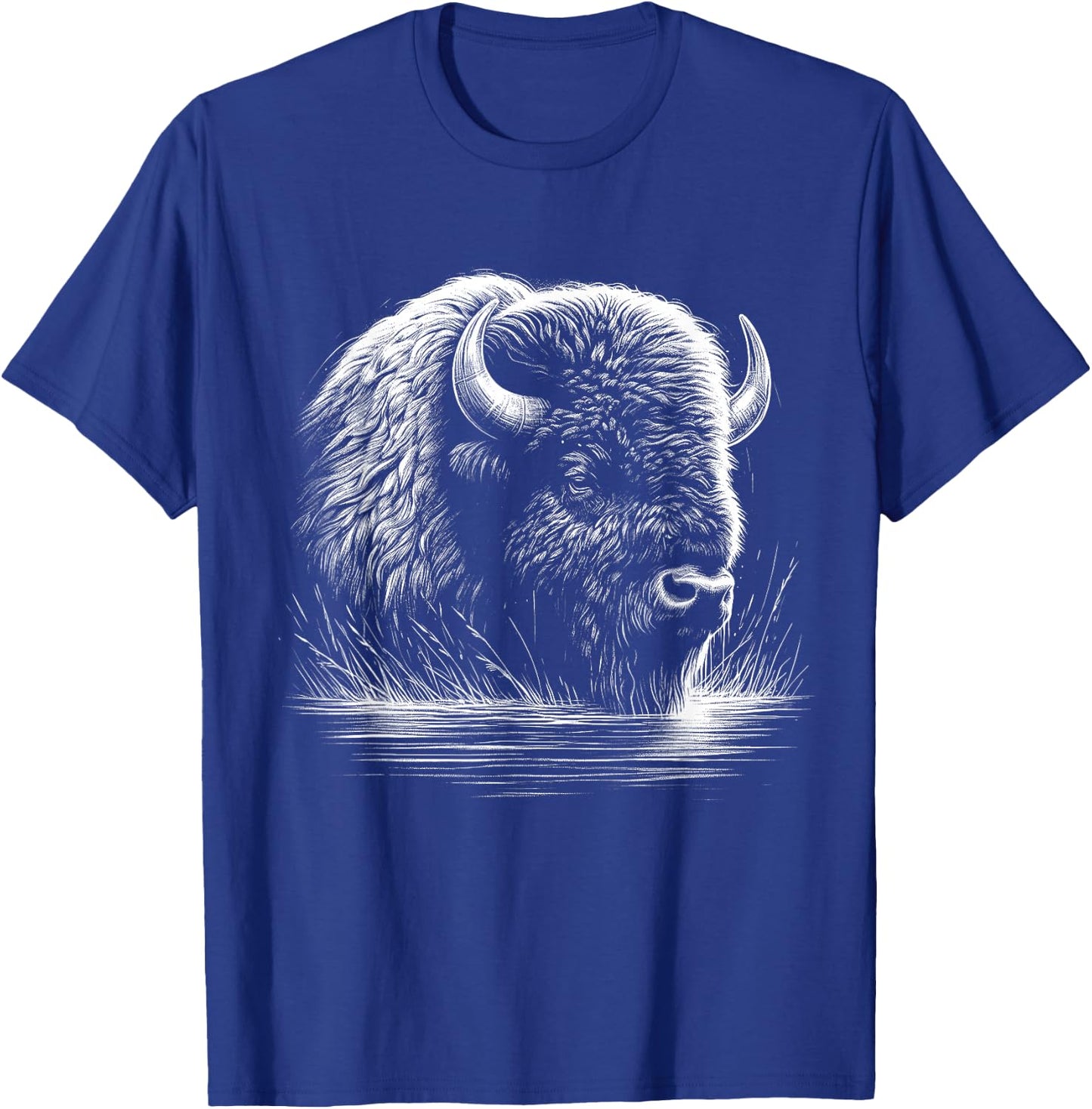 Bison Lover Art Design T-Shirt - T-Shirt | Royal