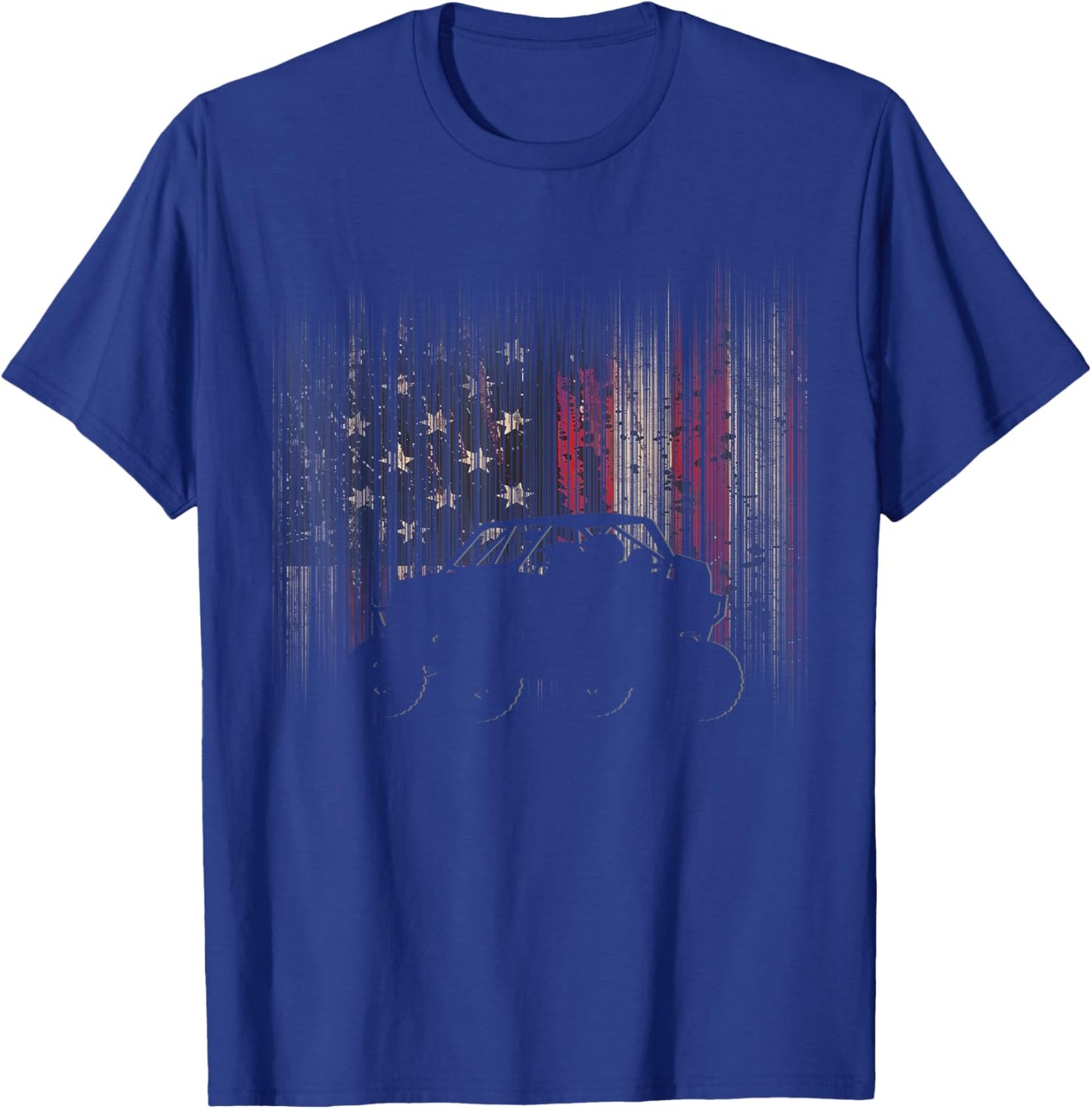 American Flag Off Roading QUAD ATV Apparel - QUAD ATV T-Shirt - T-Shirt | Royal