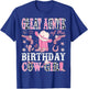 Great Auntie Of The Birthday CowGirl Disco Rodeo Western T-Shirt - T-Shirt | Royal
