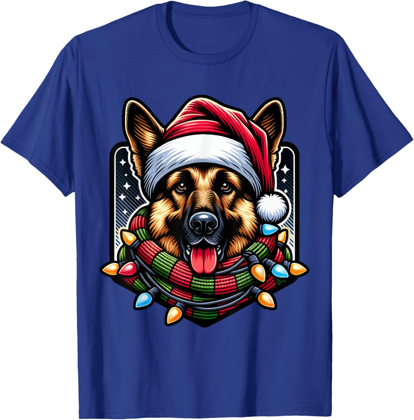Christmas German Shepherd Xmas Shepherd Mom Dog Lover T-Shirt - T-Shirt | Royal