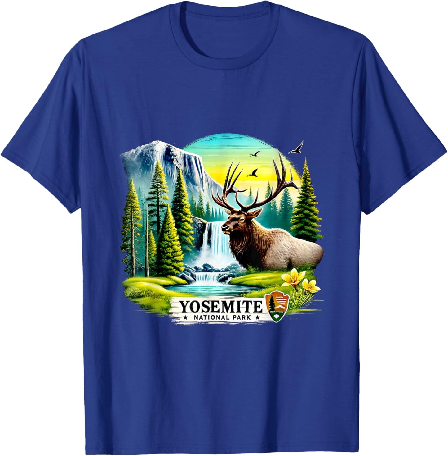 Travel 2026 Yosemite Road Trip Family National Park T-Shirt - T-Shirt | Royal