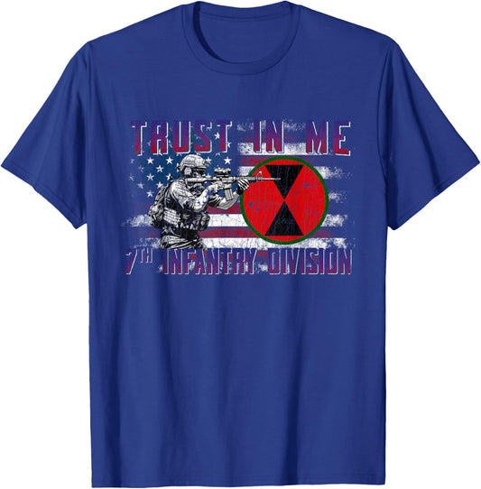 7th Infantry Division 7th ID Trust In Me Bayonet Division T-Shirt - T-Shirt | Royal