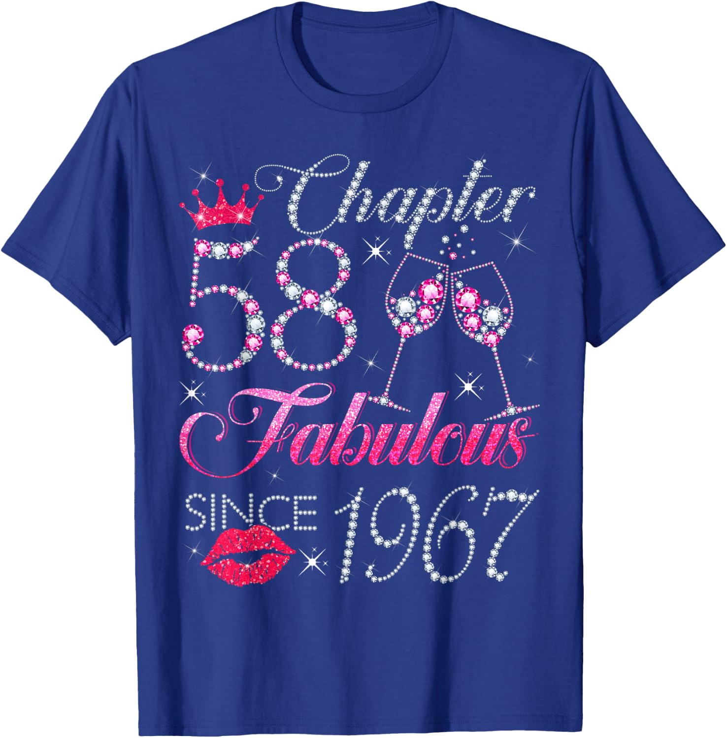 Chapter 58 Fabulous Since 1967 58Th Birthday Gift T-Shirt - T-Shirt | Royal