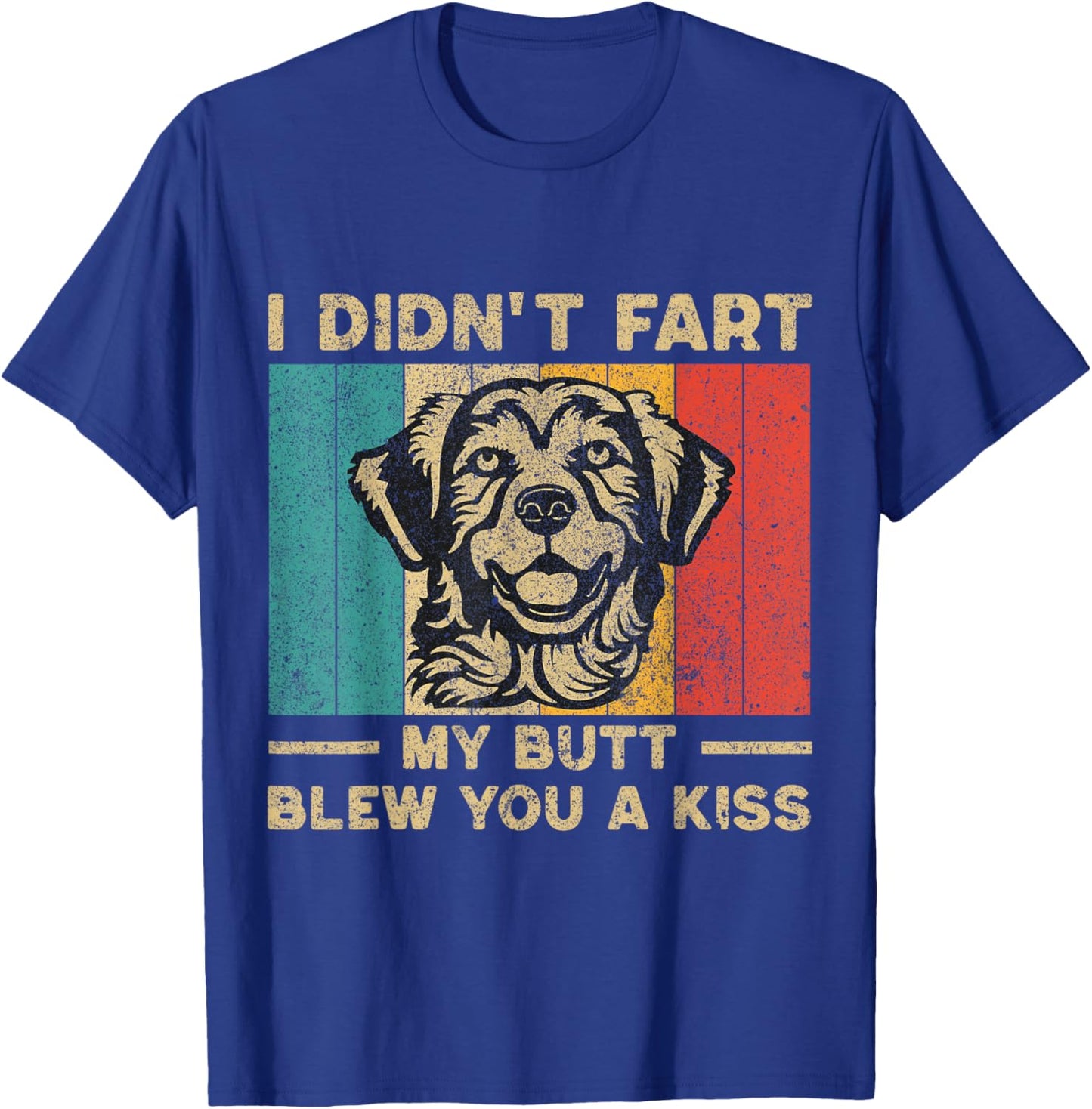 I Didn't Fart Funny Retro Golden Retriever T-Shirt - T-Shirt | Royal