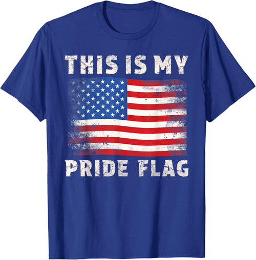 This Is My Pride Flag Shirt Patriotic USA Flag 4th July