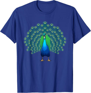 Funny Peacock Design Men Girls Boys Peacock Lovers T-Shirt - T-Shirt | Royal