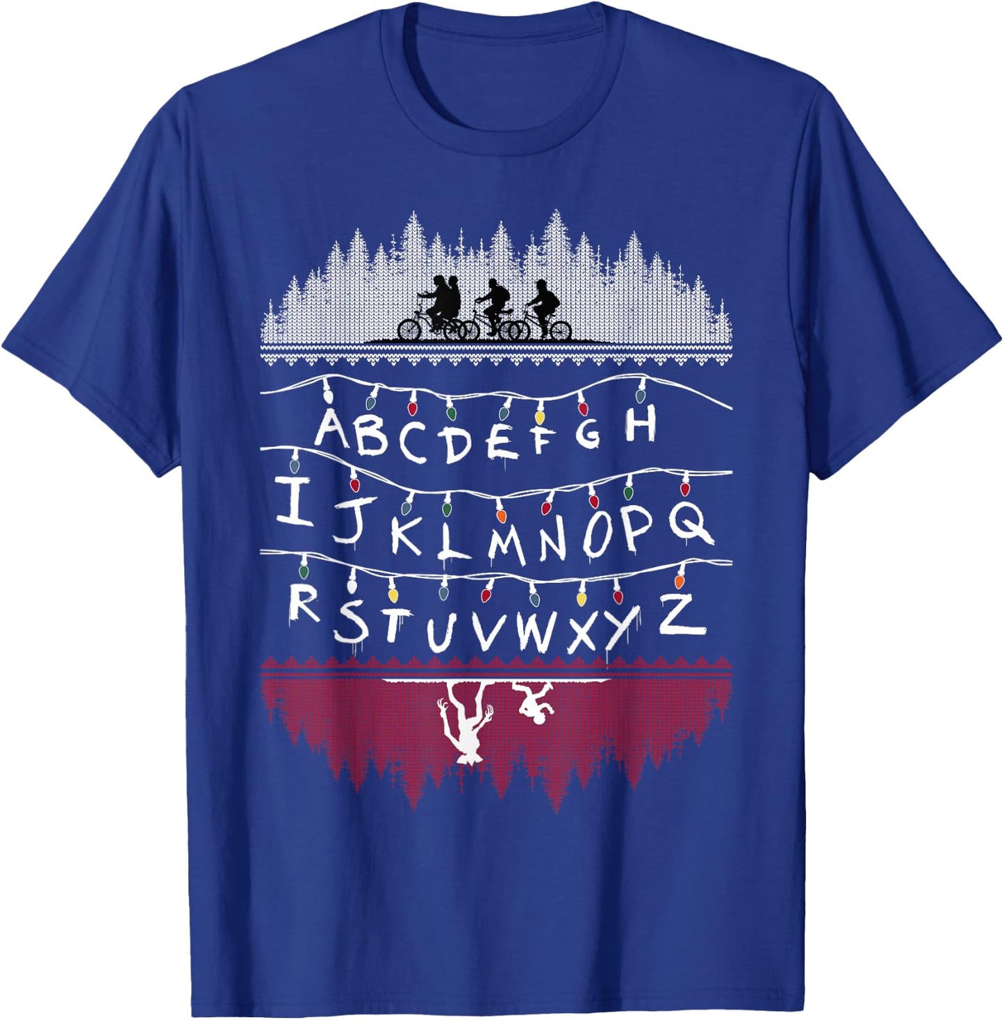 Netflix Stranger Things Alphabet Lights T-Shirt - T-Shirt | Royal
