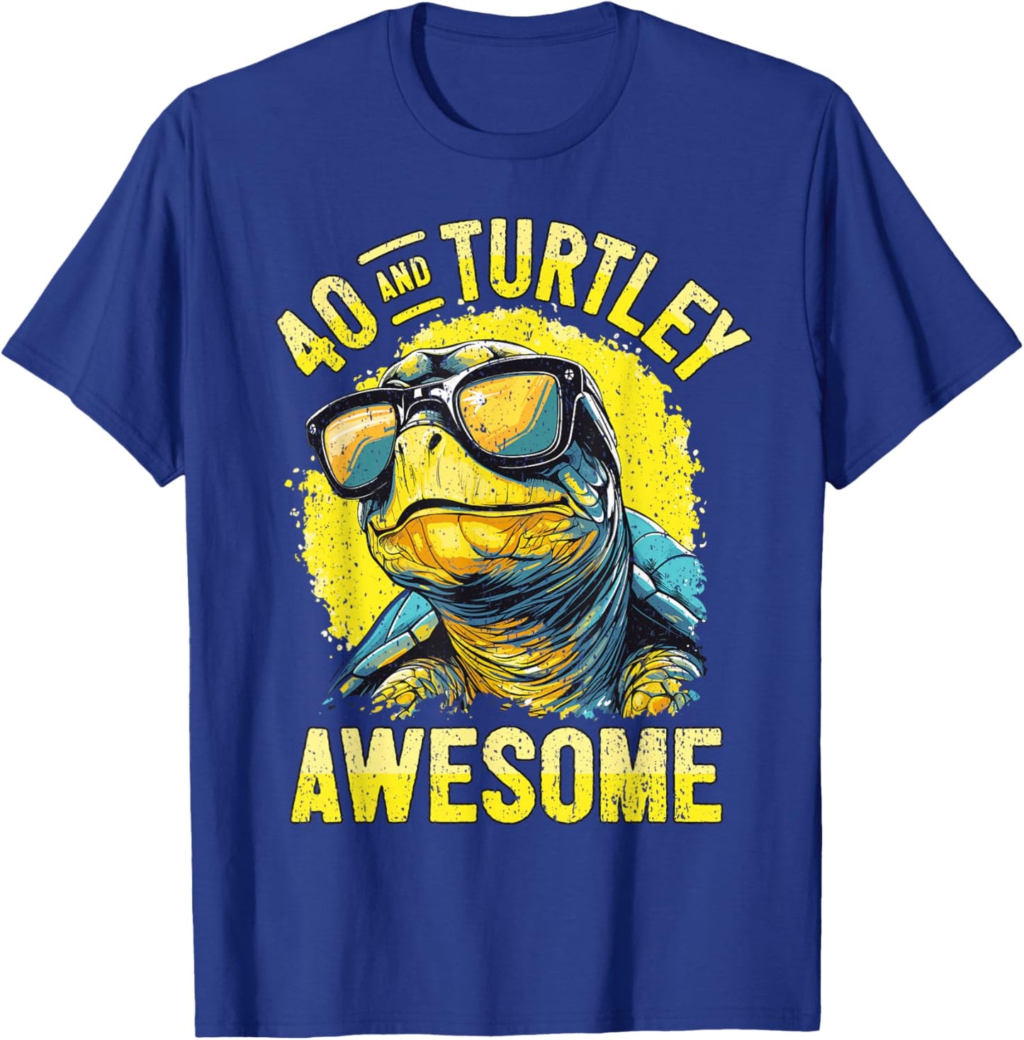 40th Birthday Turtle Age 40 Years I Tortoise 40th Birthday T-Shirt - T-Shirt | Royal