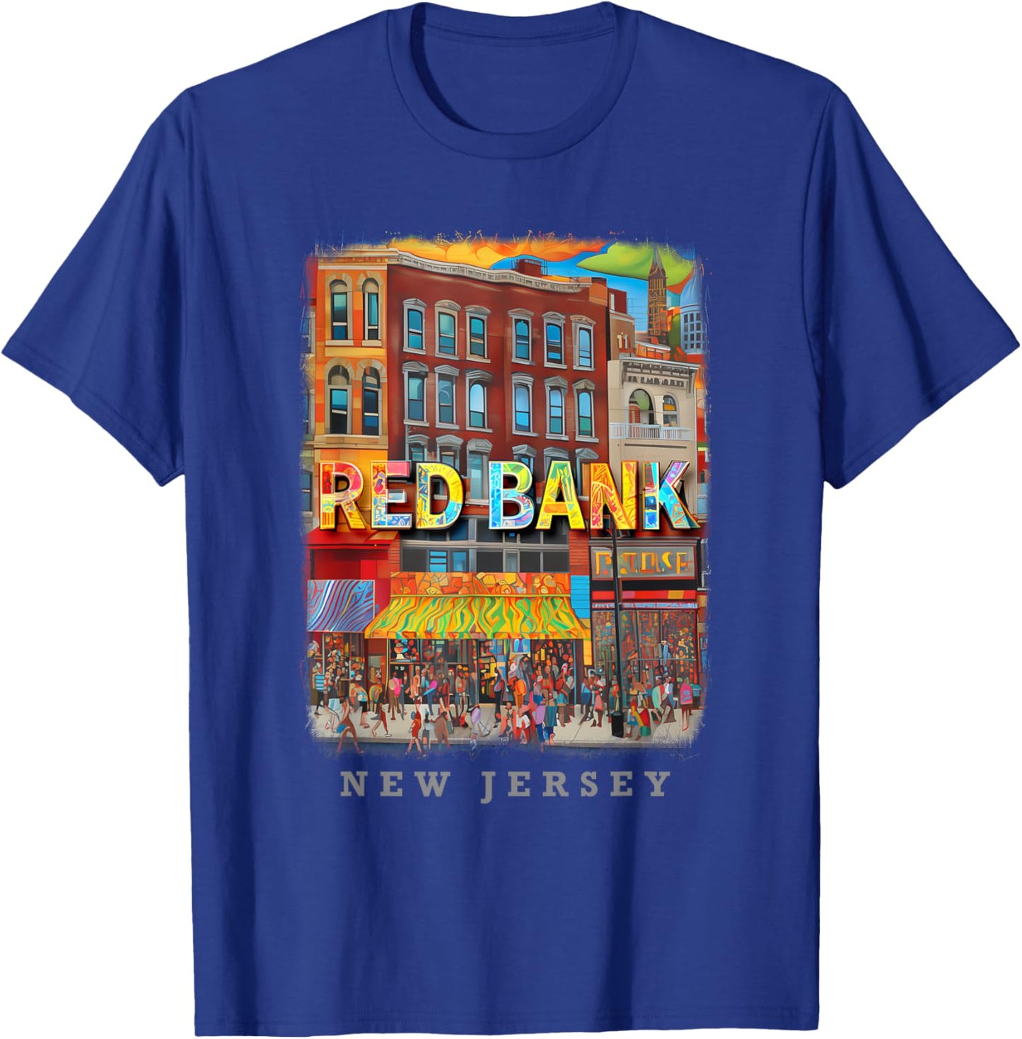 Red Bank New Jersey NJ Music and Art Scene SD503 T-Shirt - T-Shirt | Royal
