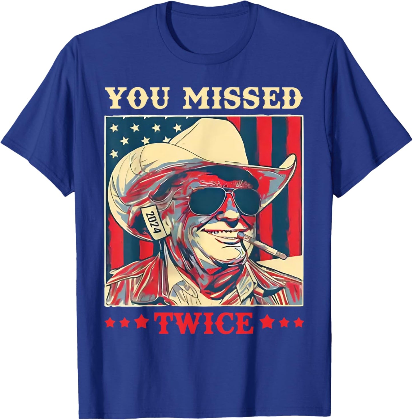 Trump You Missed Twice T-Shirt - T-Shirt | Royal