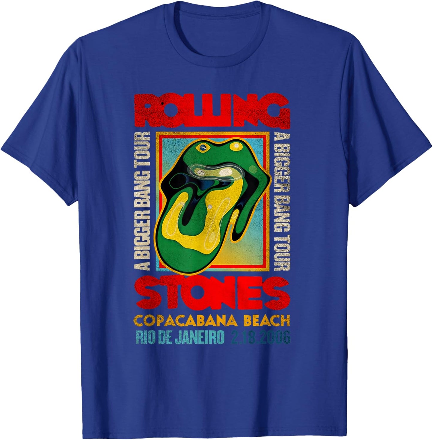 Official Rolling Stones A Bigger Bang Copacabana Tour T-Shirt - T-Shirt | Royal