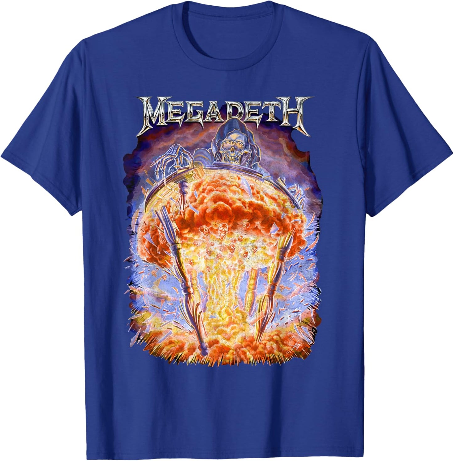 Megadeth Bomb Splatter T-Shirt - T-Shirt | Royal