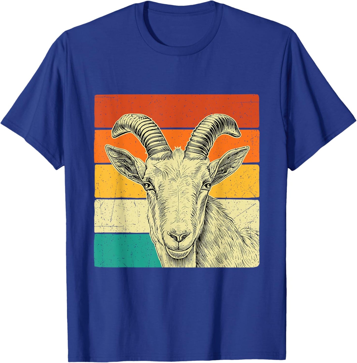 Retro Vintage Goat - Goats Farm Animal Lover Farmer Rancher T-Shirt - T-Shirt | Royal