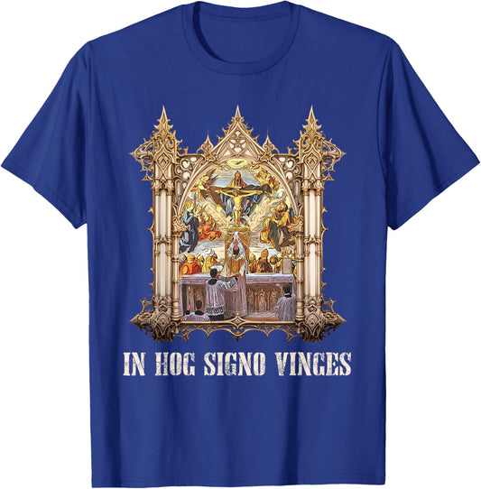 Eucharistic Consecration Traditional Latin Mass Catholic T-Shirt - T-Shirt | Royal