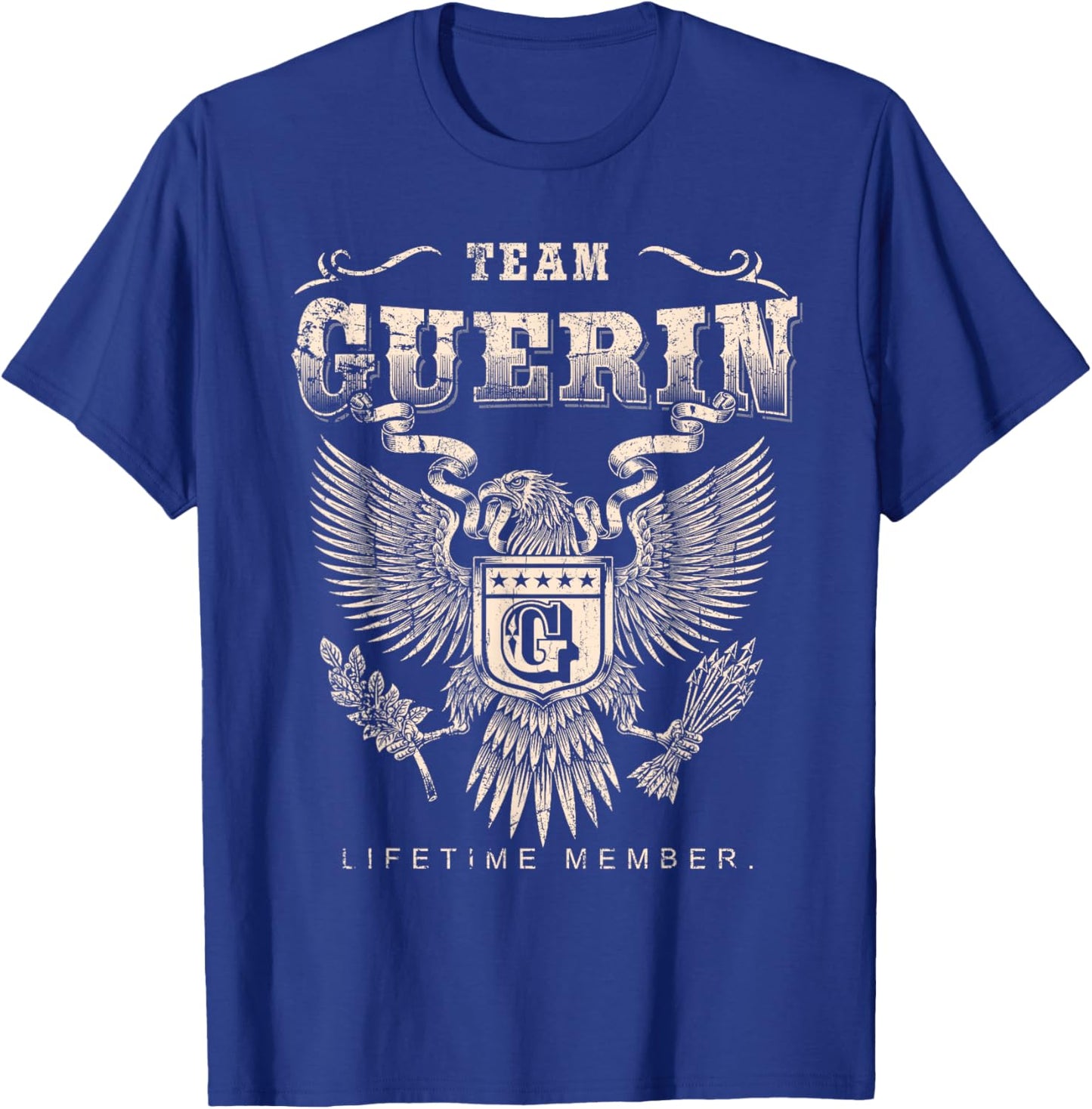 Team GUERIN Lifetime Member Last Name T-Shirt - T-Shirt | Royal