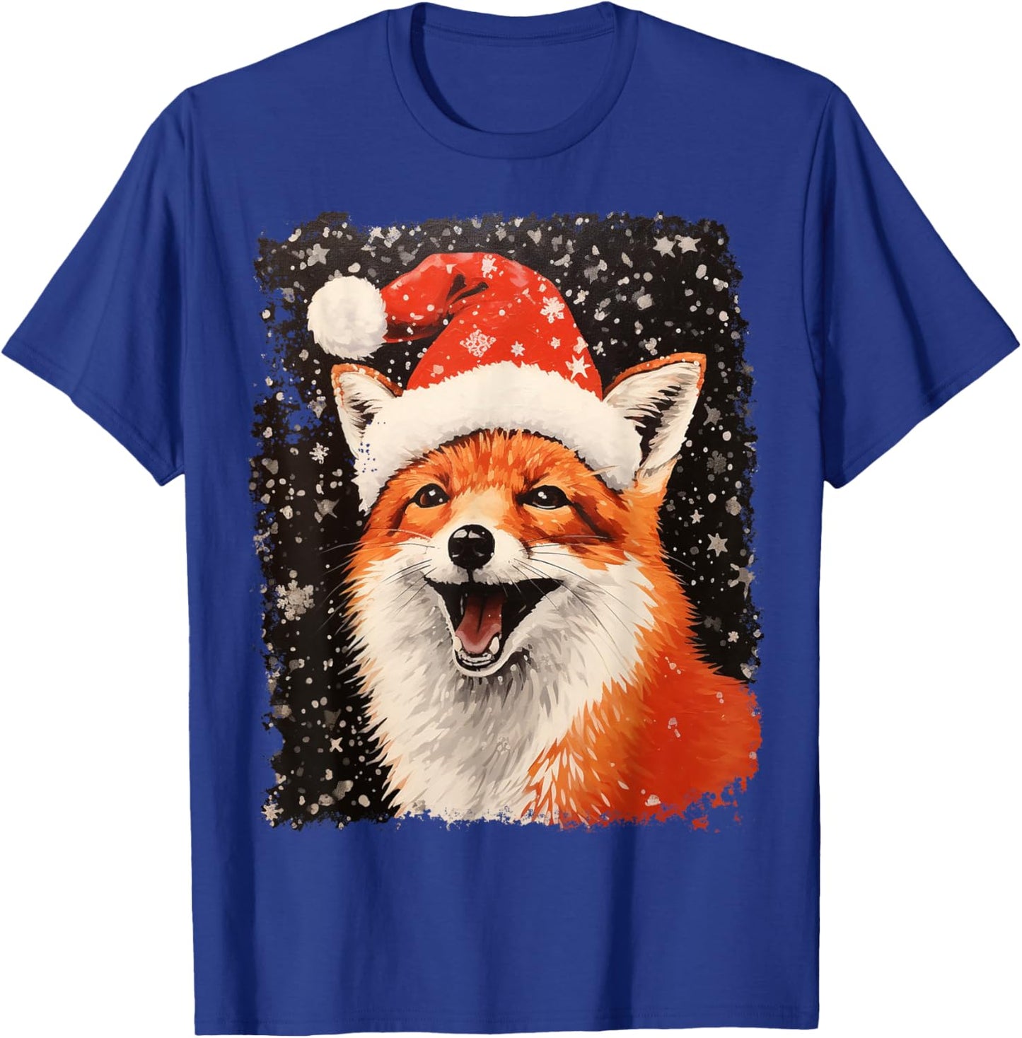 Cute Christmas Fox T-Shirt - T-Shirt | Royal