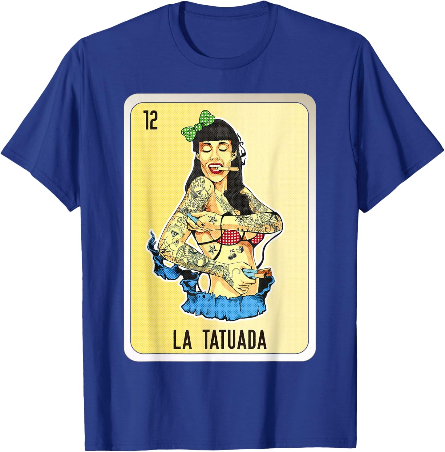 La Tatuada Mexican Slang Chicano Bingo Cards T-Shirt - T-Shirt | Royal
