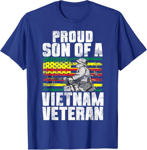 Proud Son Of A Vietnam Veteran Independence Army Grandson T-Shirt - T-Shirt | Royal
