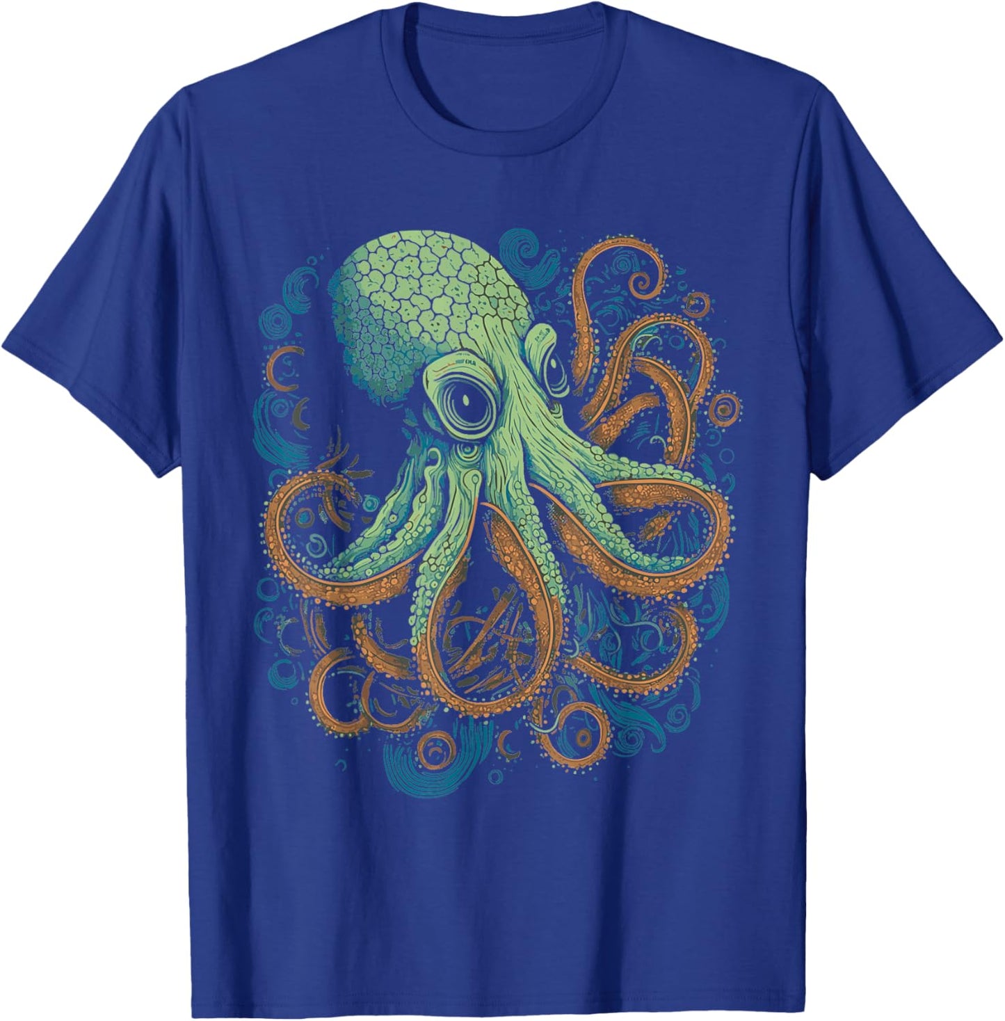 Beautiful Octopus Ocean Animal Lover Artistic Graphic T-Shirt - T-Shirt | Royal