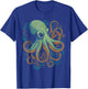 Beautiful Octopus Ocean Animal Lover Artistic Graphic T-Shirt - T-Shirt | Royal