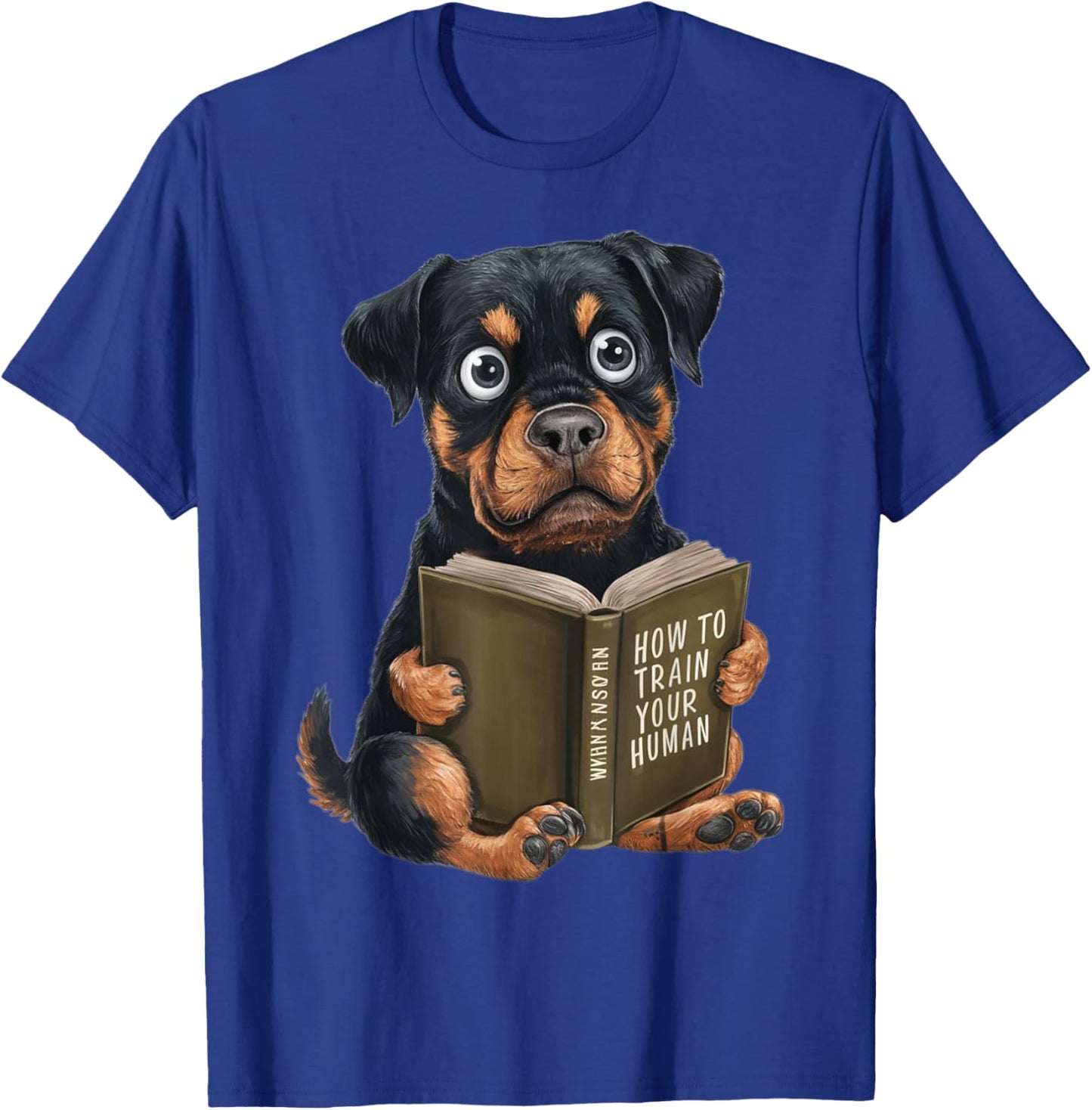 Rottweiler Dog, welpe, how to train your human, funny T-Shirt - T-Shirt | Royal