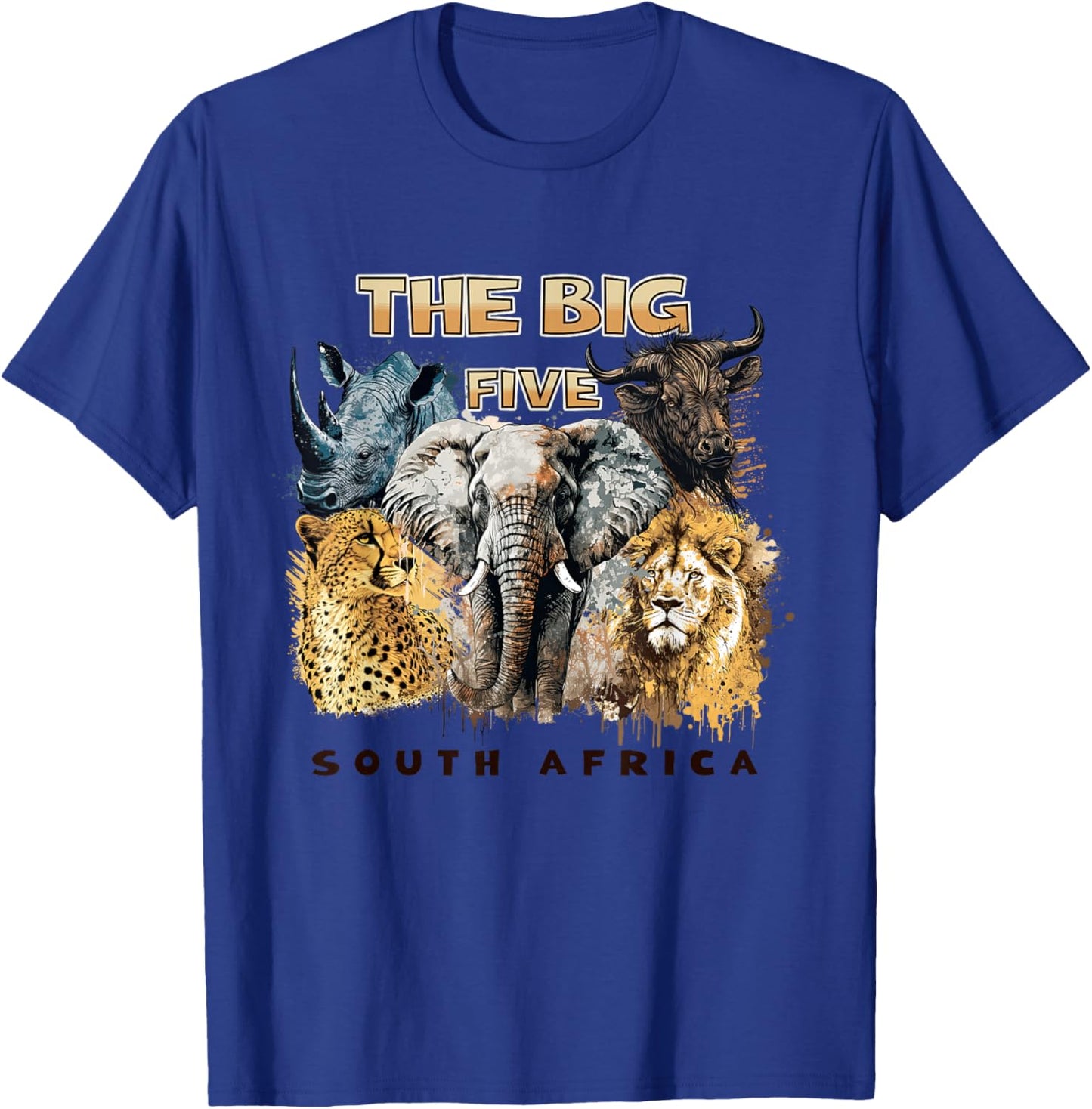 The Big Five South Africa South African Animals T-Shirt - T-Shirt | Royal