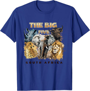 The Big Five South Africa South African Animals T-Shirt - T-Shirt | Royal