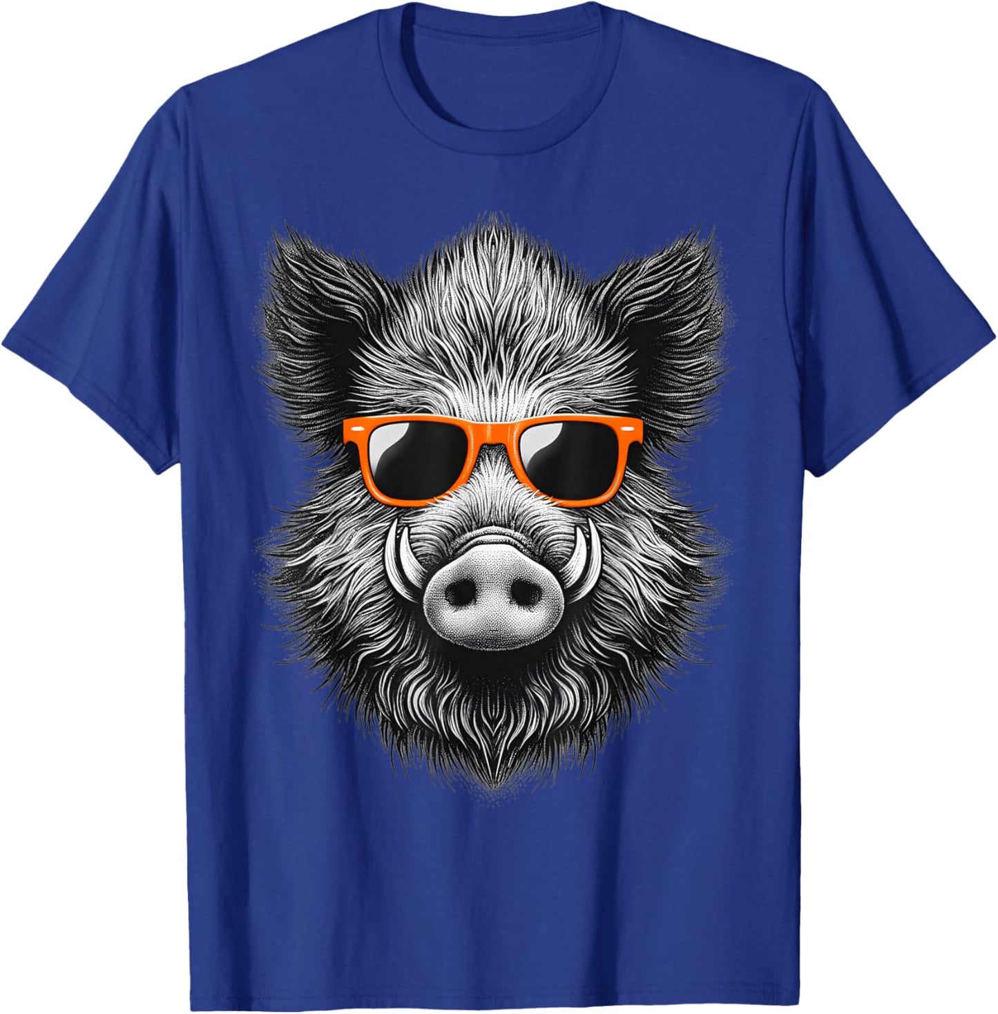 Cool Wild Boar Wearing Sunglasses Graphic Art T-Shirt - T-Shirt | Royal