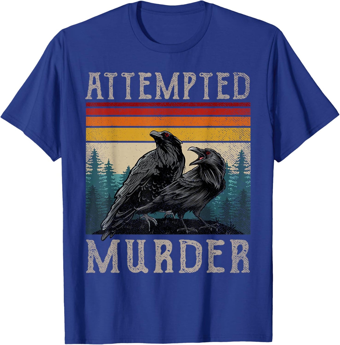 Attempted Murder Crows & Ravens Edgar Allen Poe Small T-Shirt - T-Shirt | Royal