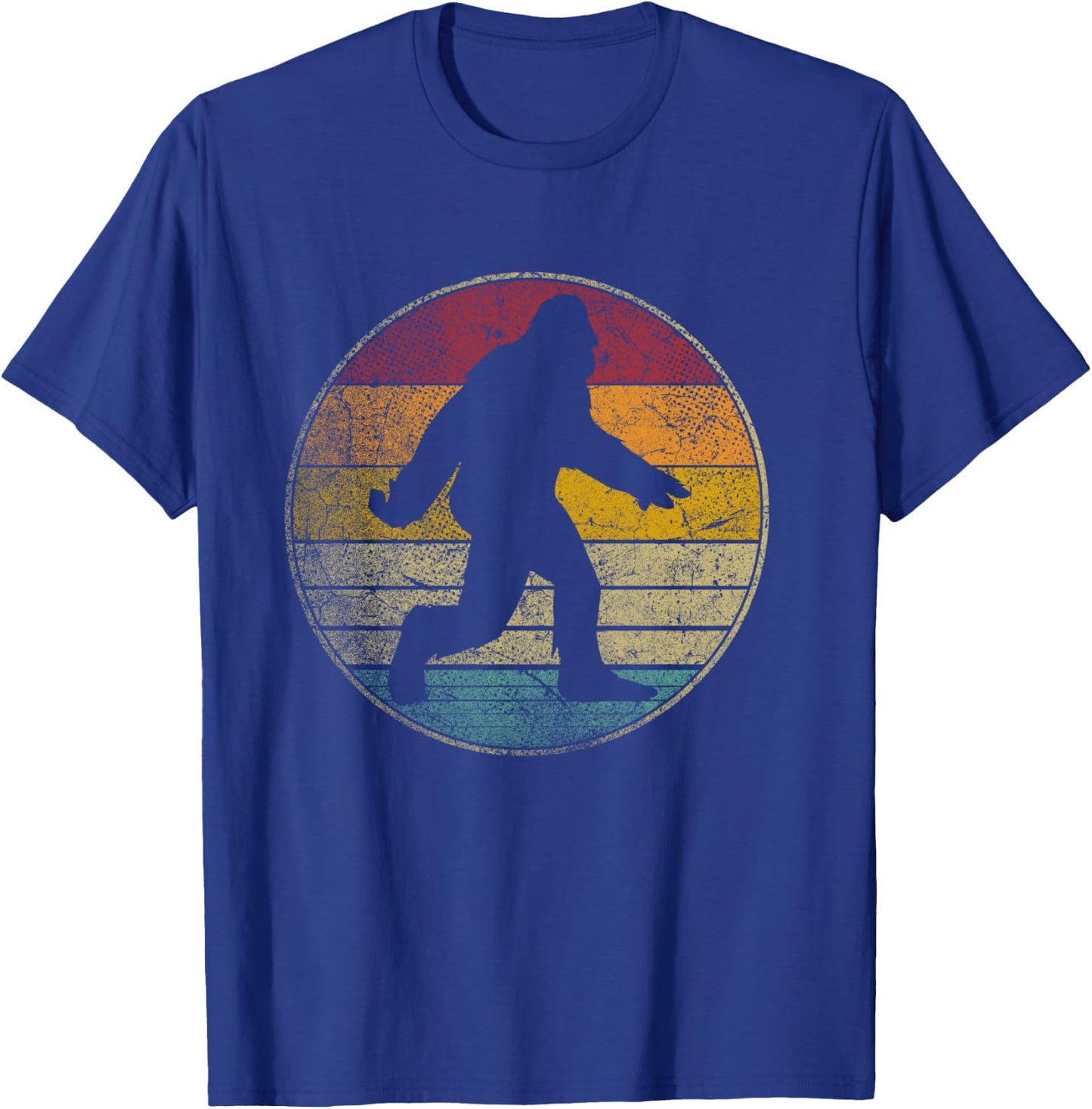 Bigfoot Sasquatch Vintage Distressed Retro Style Gift T-Shirt - T-Shirt | Royal
