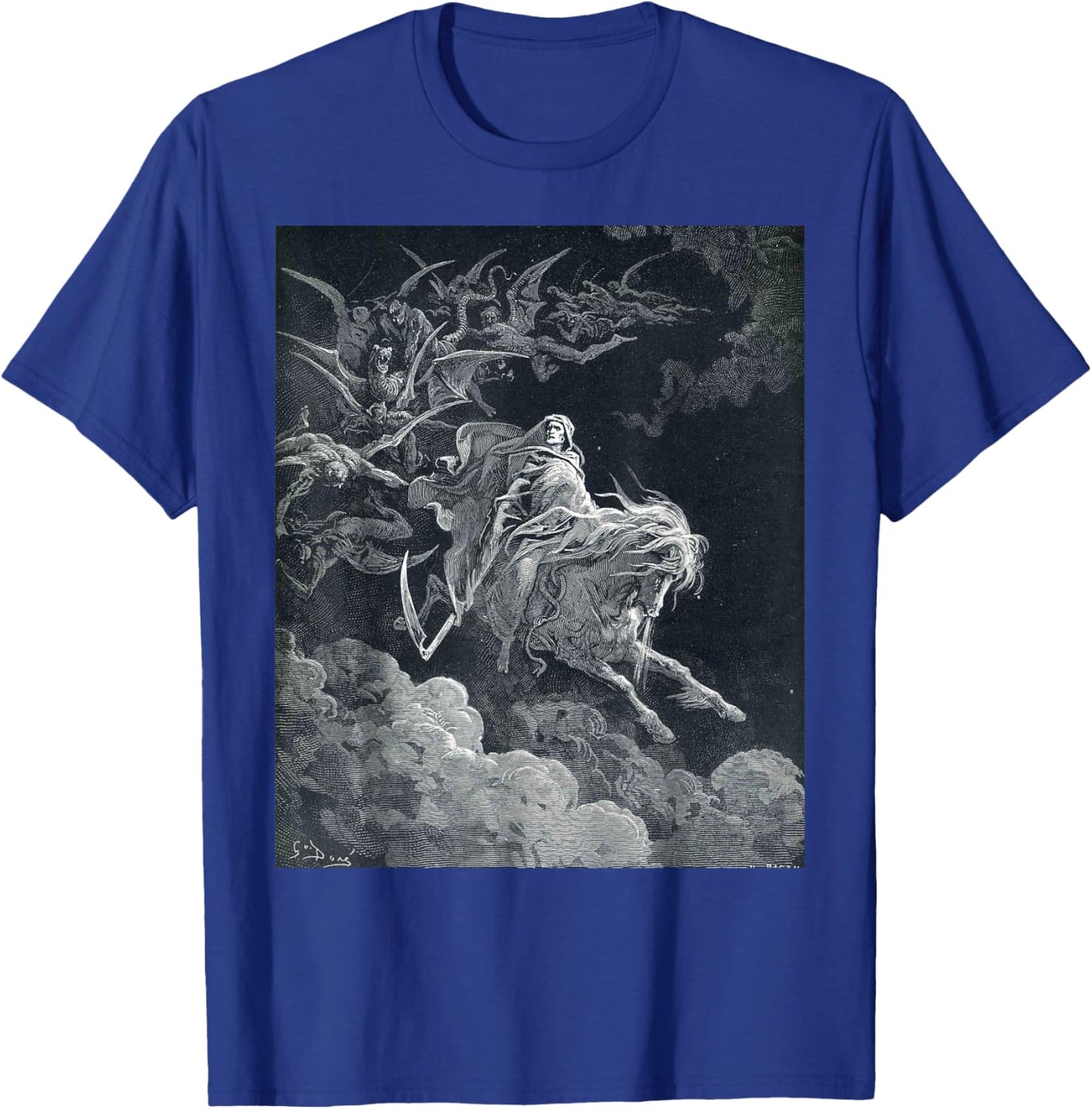 Gustave Dore The Vision of Death Print T-Shirt - T-Shirt | Royal