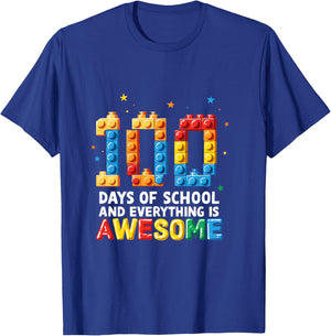 100th Day Of School Childrens Funny T-Shirt - T-Shirt | Royal