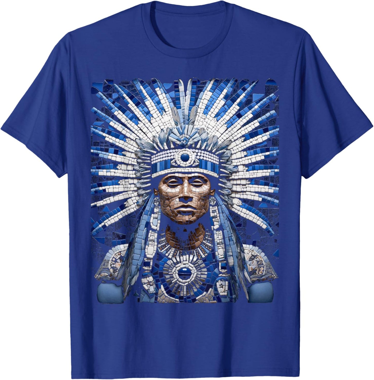 Native American Indian Design Warrior Native American T-Shirt - T-Shirt | Royal