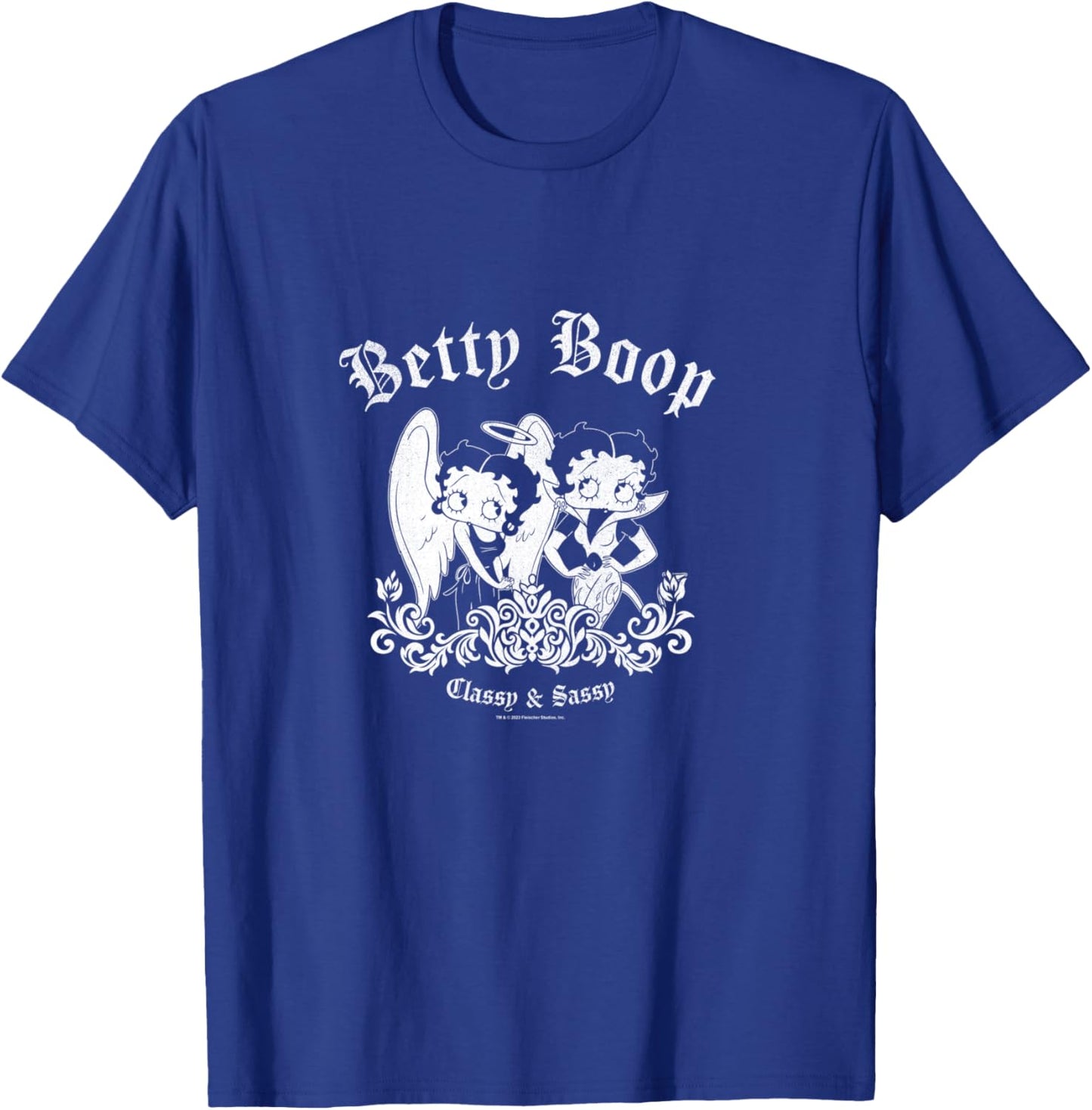 Betty Boop Classy & Sassy Angel & Demon Vintage Logo T-Shirt - T-Shirt | Royal