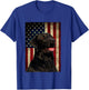 Black Labrador Lab Shirt Gift USA Flag Lab Owner T-Shirt - T-Shirt | Royal