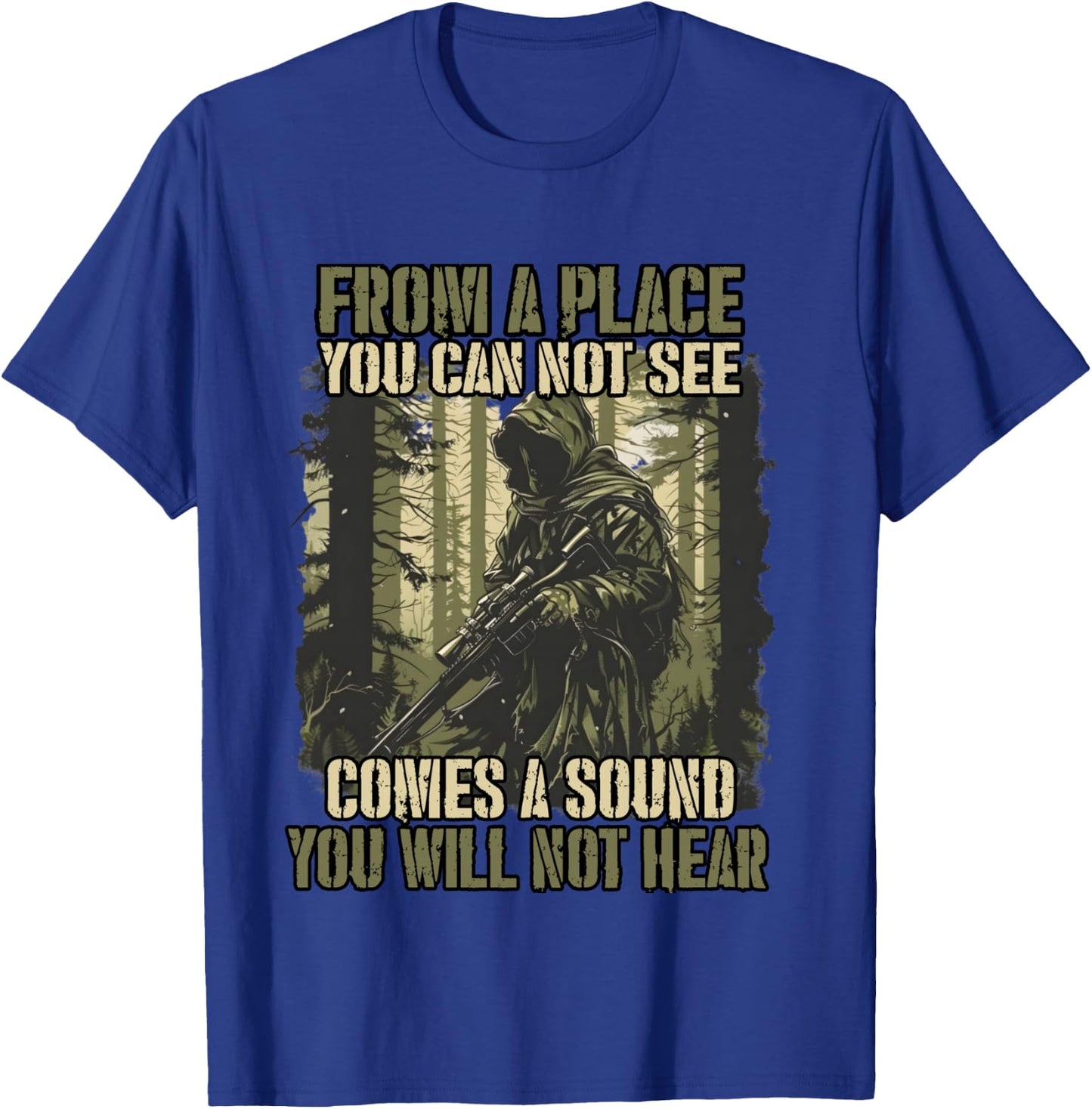 Soldier | Sniper T Combat Army Military Soldiers T-Shirt - T-Shirt | Royal