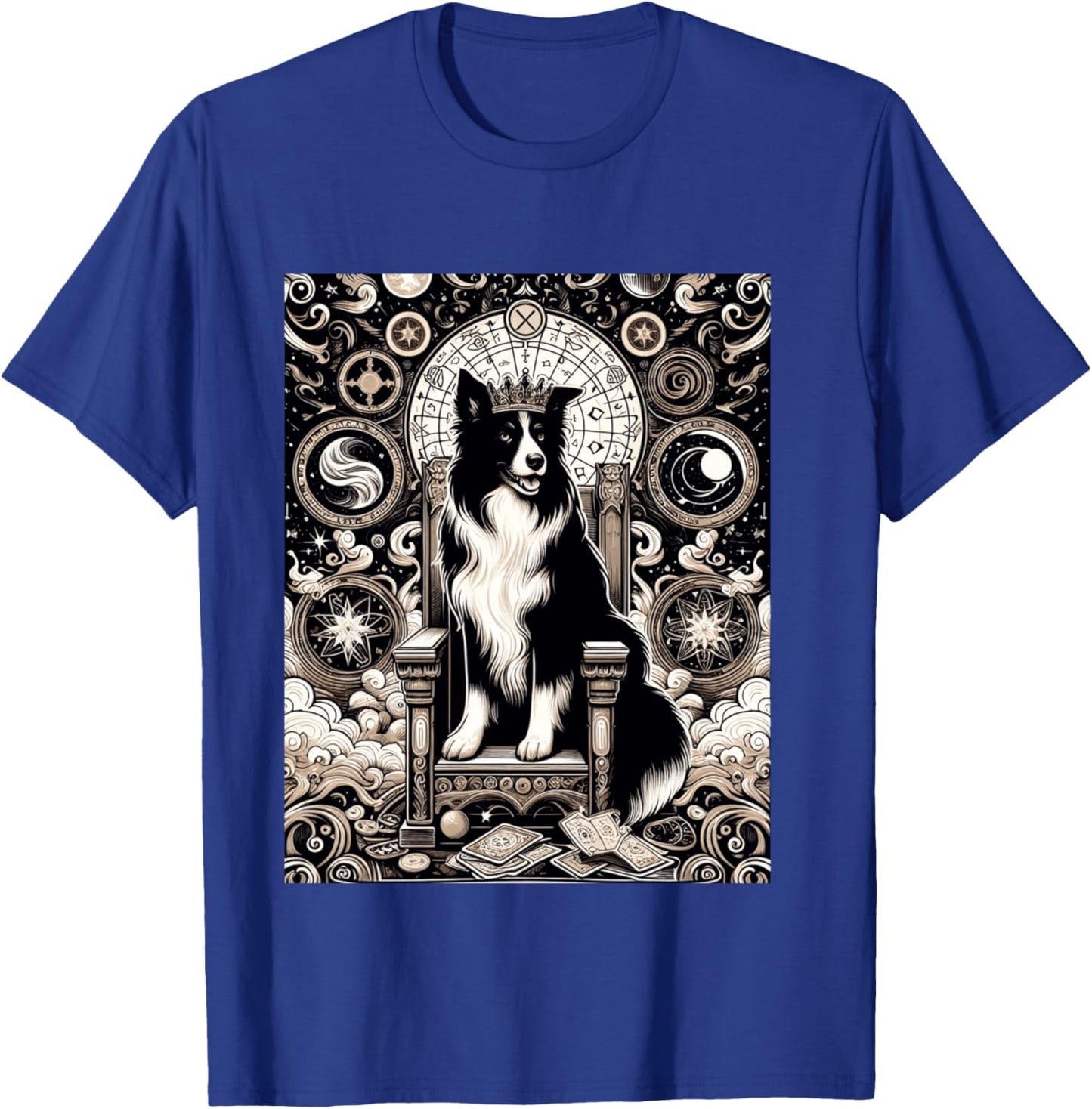 Border Collie tarot card T-Shirt - T-Shirt | Royal